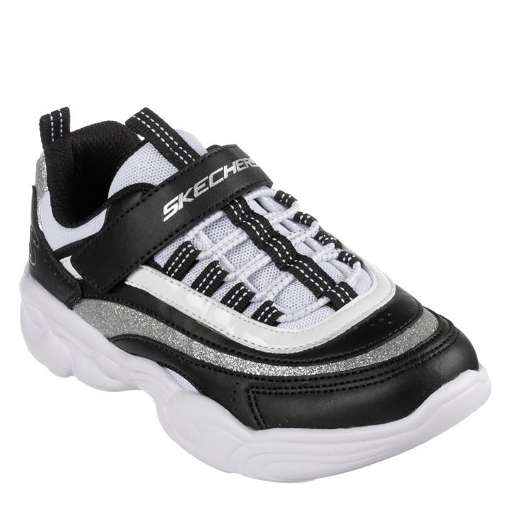 Skechers  Kids Black Kids' Classic Low-Top Trainers in Size C12, Sports Direct