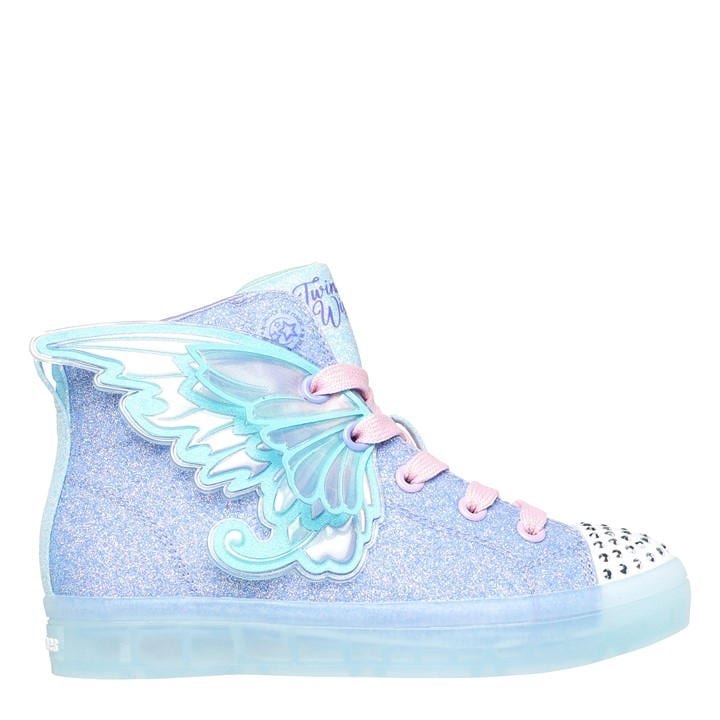Skechers  Kids Blue Twi-Lites High-Top Trainers in Size 2, Sports Direct