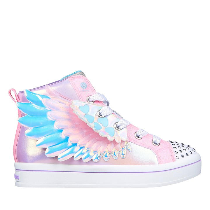 Skechers  Kids Pink ' High-Top Trainers in Size C13.5, Sports Direct