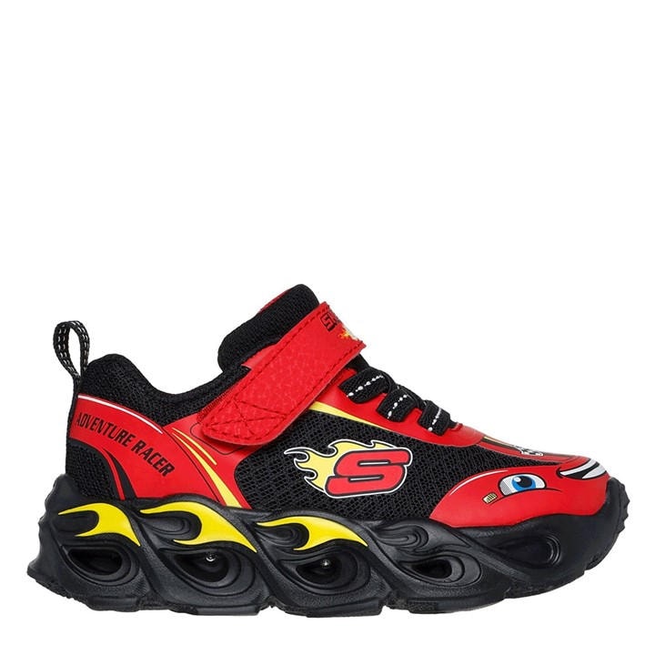 Skechers  Kids Red Hot Lights Thematic Gore & Strap Sn Slip On Trainers in Size C8, Sports Direct