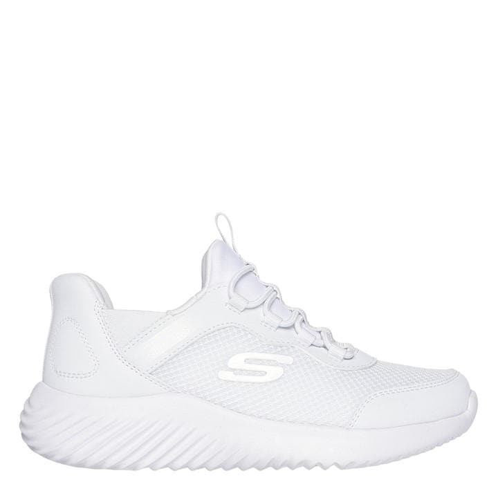 Skechers  Kids White Bounder - Brisk-Burst Slip On Trainers in Size C12, Sports Direct