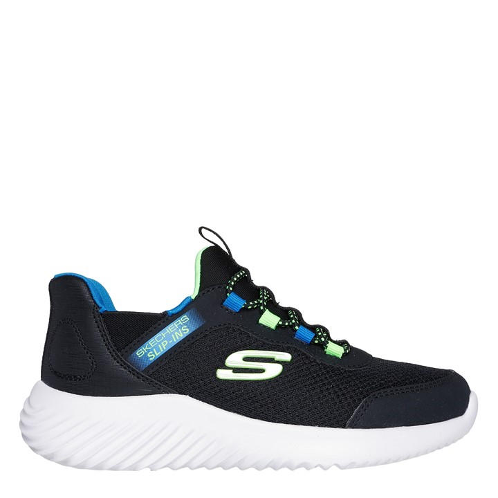 Skechers  Kids Black Bounder - Brisk-Burst Slip On Trainers in Size C12, Sports Direct