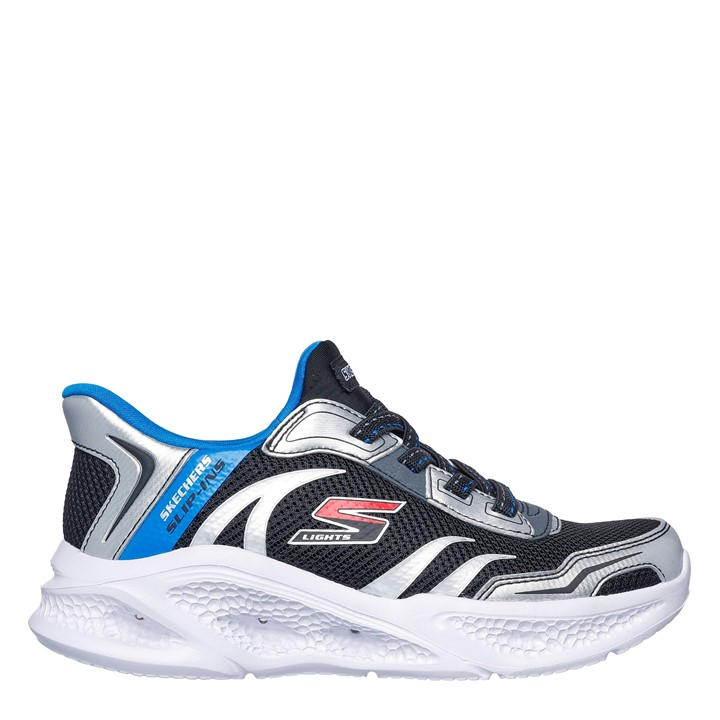 Skechers  Kids Silver Lighted Slip-Ins Sneaker W Air-Cool Slip On Trainers in Size C10, Sports Direct