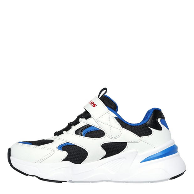 Wht/Blk/Blu - Skechers - Kids' Casual Low-Top Trainers