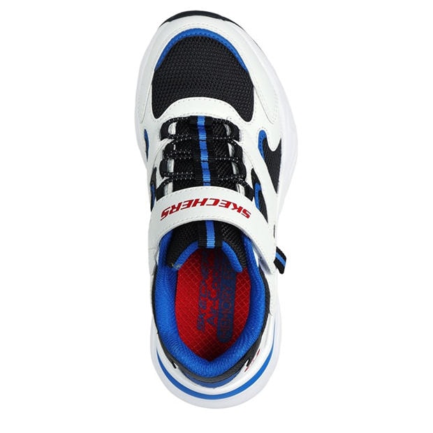 Wht/Blk/Blu - Skechers - Kids' Casual Low-Top Trainers