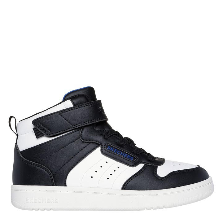 Skechers  Kids Black High Top Gore & Strap Sneaker W Qtr High-Top Trainers in Size C12.5, Sports Direct