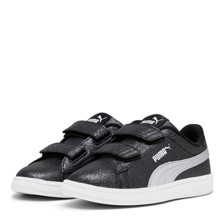 Puma Girls Black/Silver Smash 3.0 Glitz Glam V Child Trainers - 1 (33) - Image 2