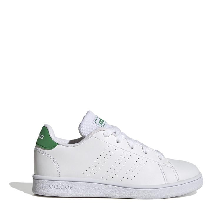 Adidas Boys White Advantage Lifestyle Court Lace Shoes   in Size C11.5, Sports Direct