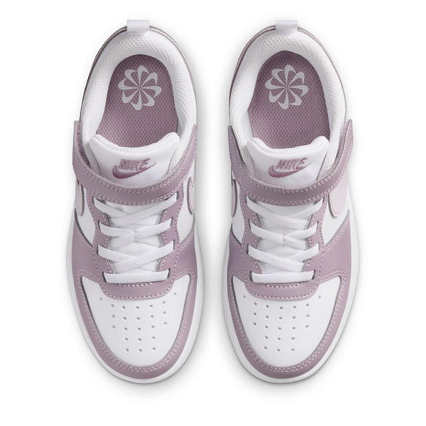 Wht/Plum/Fog - Nike - Court Borough Low Recraft Shoes Infants