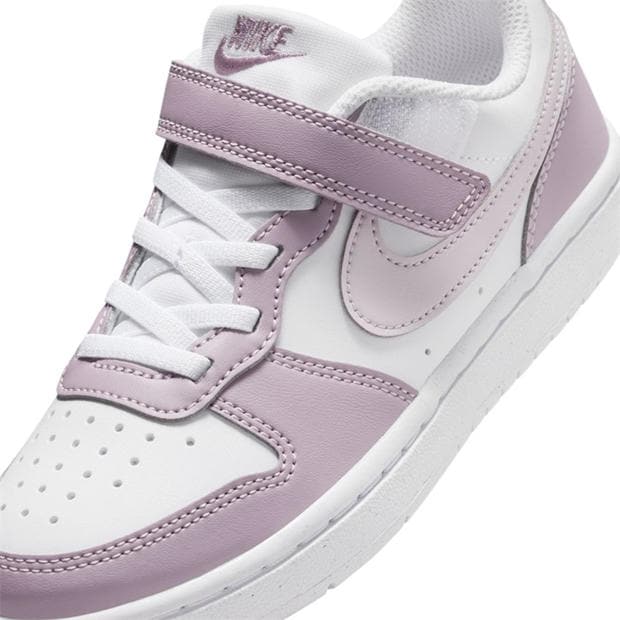 Wht/Plum/Fog - Nike - Court Borough Low Recraft Shoes Infants
