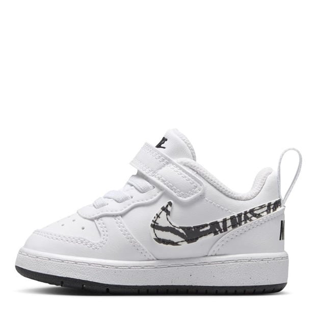 White/Zebra - Nike - Court Borough Low Recraft Shoes Infants