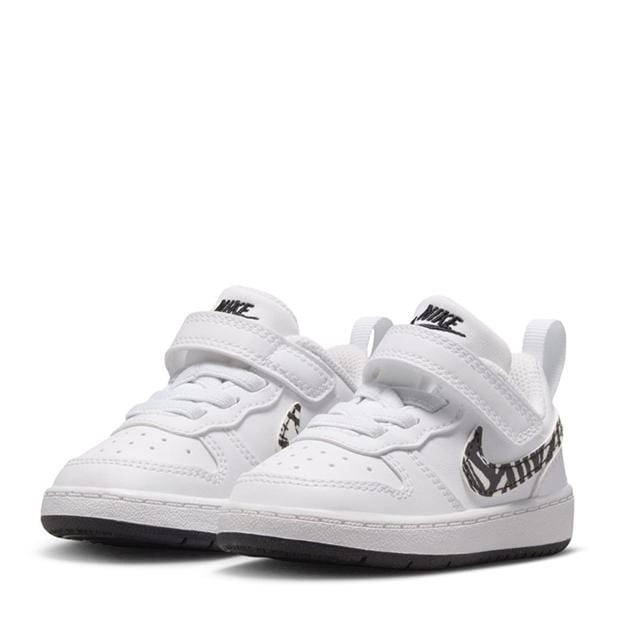 White/Zebra - Nike - Court Borough Low Recraft Shoes Infants