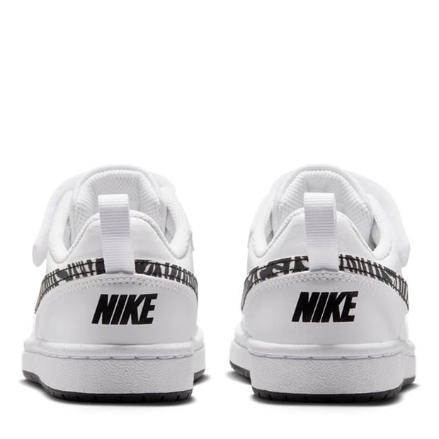 White/Zebra - Nike - Court Borough Low Recraft Shoes Childrens.