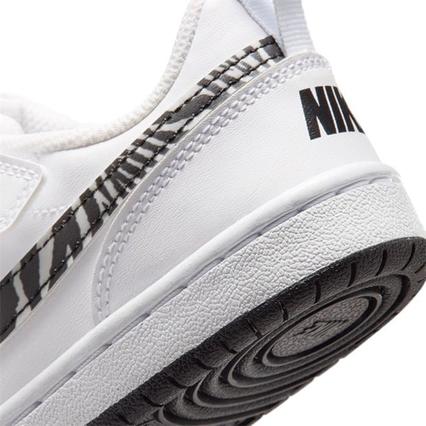 White/Zebra - Nike - Court Borough Low Recraft Shoes Childrens.