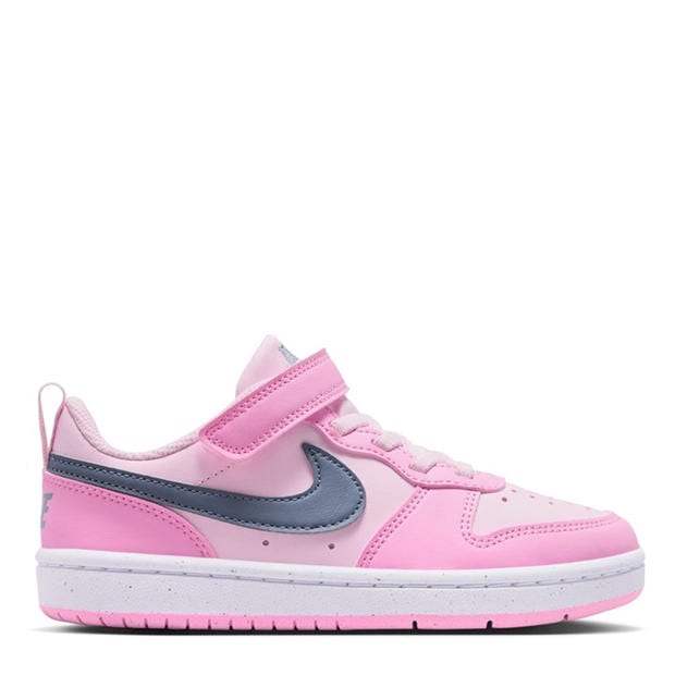 Pink/Grey - Nike - Court Borough Low Recraft Shoes Childrens.