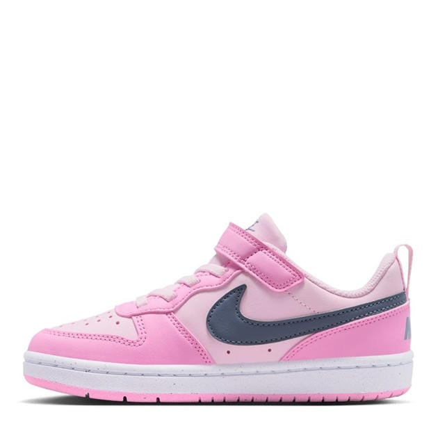 Pink/Grey - Nike - Court Borough Low Recraft Shoes Childrens.