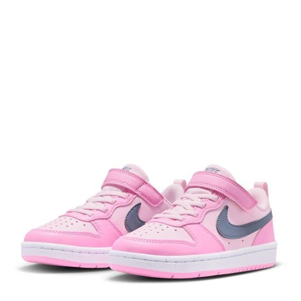 Pink/Grey - Nike - Court Borough Low Recraft Shoes Childrens.