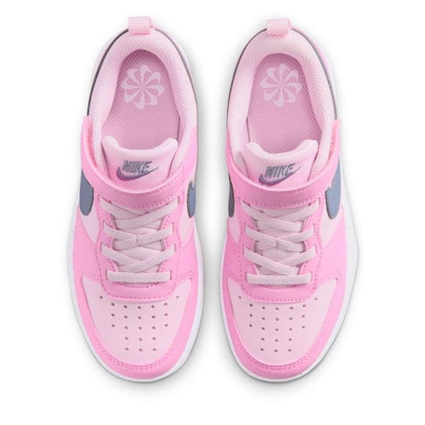 Pink/Grey - Nike - Court Borough Low Recraft Shoes Childrens.
