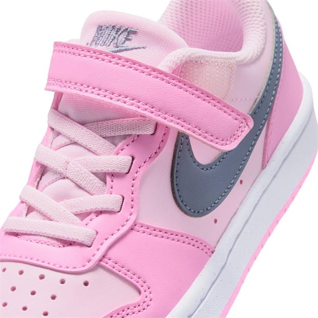Pink/Grey - Nike - Court Borough Low Recraft Shoes Childrens.
