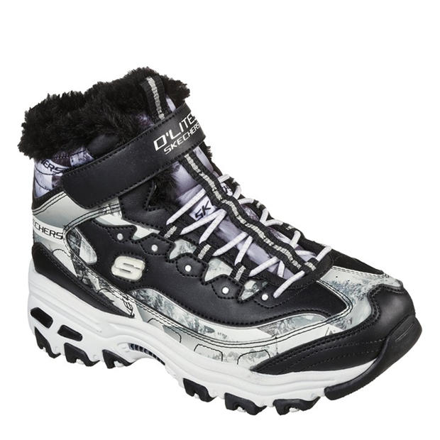 Black/White - Skechers - Unisex Kids Non Waterproof Walking Shoes