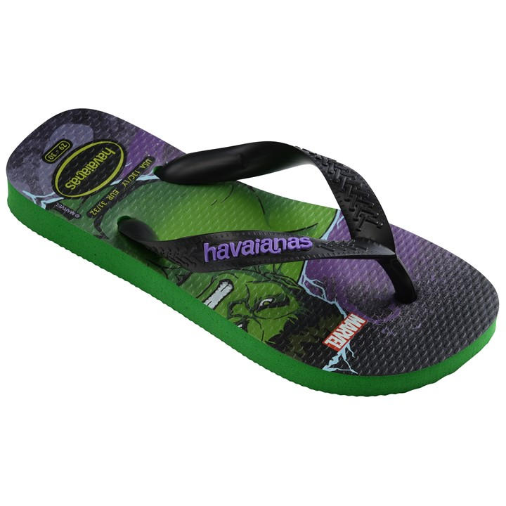 Havaianas Girls Green Kids' Flip Flops in Size C8, Sports Direct
