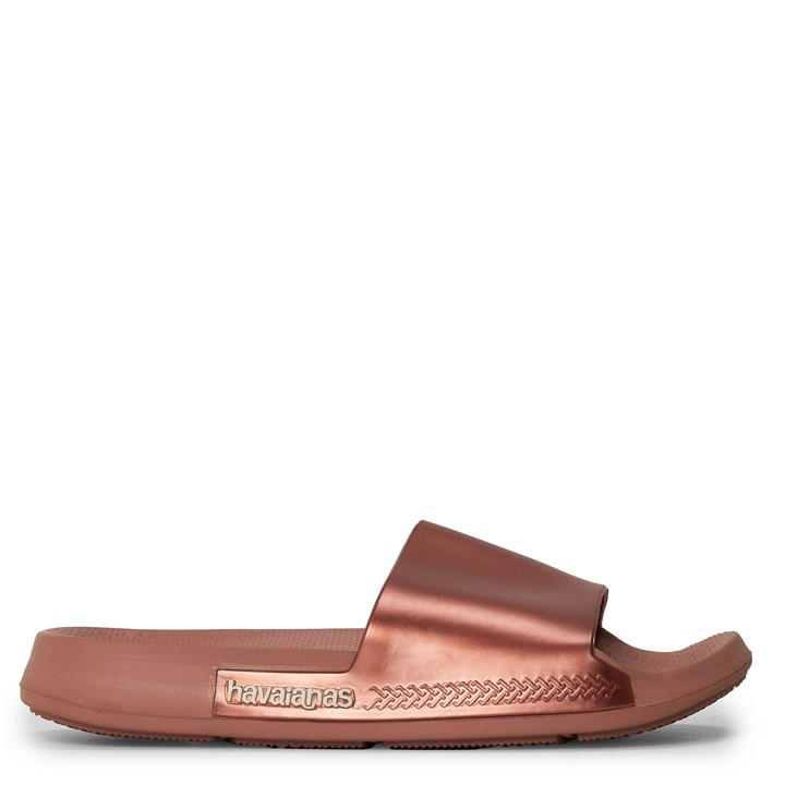 Havaianas  Kids Red Hav. Slide Classic Metallic Crocus Flip Flops in Size 1.5, Sports Direct