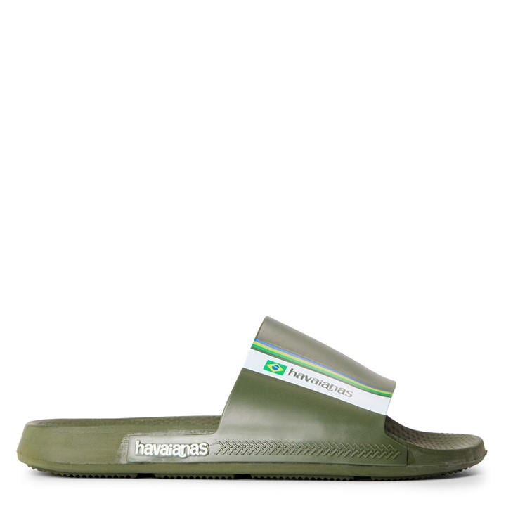 Havaianas  Kids Green ' Slide Brasil Flip Flops in Size 1.5, Sports Direct