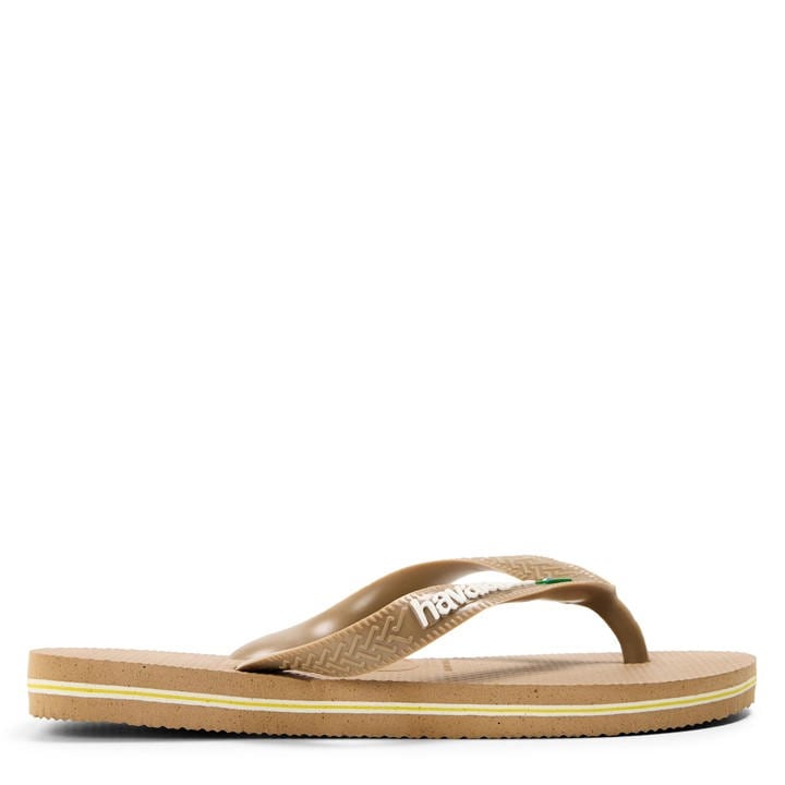 Havaianas  Kids Gold Hav Brasil Logo Rose Flip Flops in Size 1.5, Sports Direct