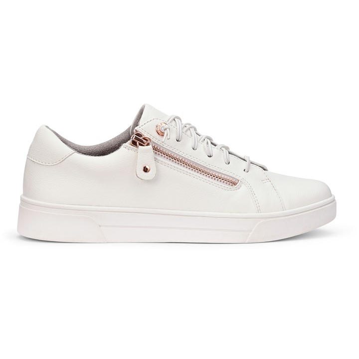 Hotter Women's White Leonie Trainers in Size 7, Sports Direct