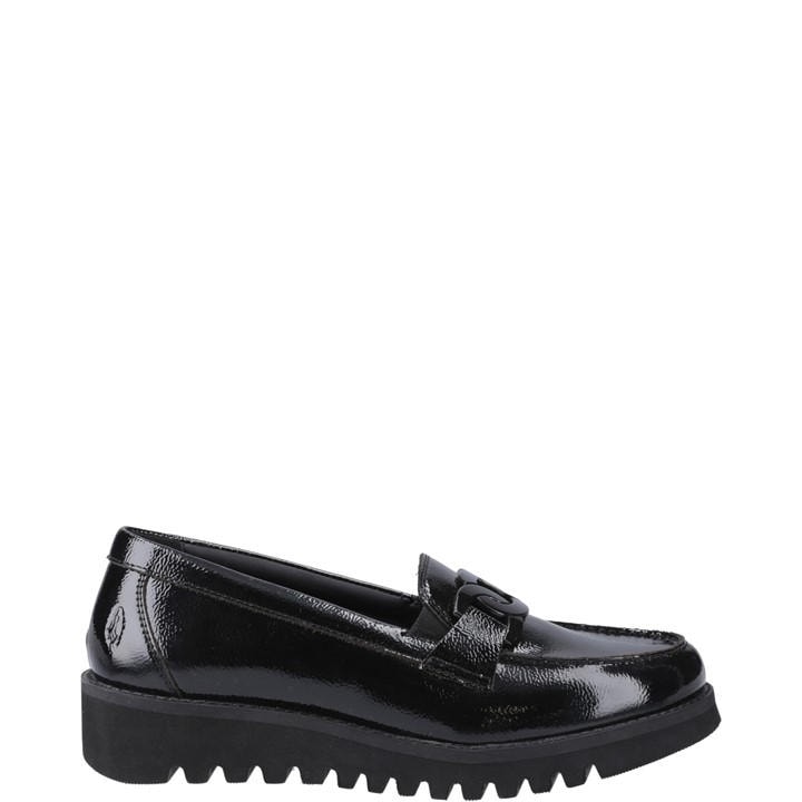 Hush Puppies Girls Black Francis Loafer Patent in Size 9, Sports Direct