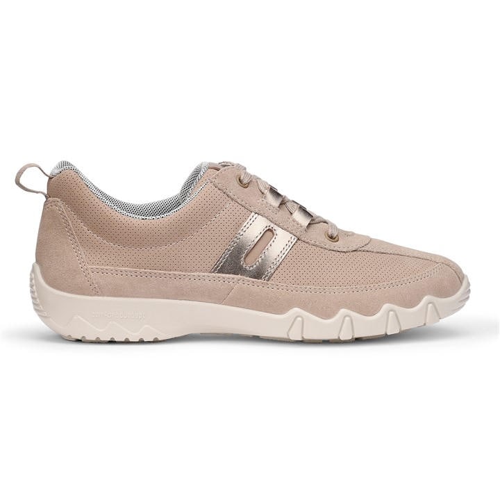 Hotter Women's Cream Leanne Ii Wide Trainers in Size 5.5, Sports Direct