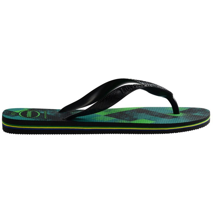 Havaianas  Kids Black Hav Brasil Fresh Flip Flops in Size 1.5, Sports Direct