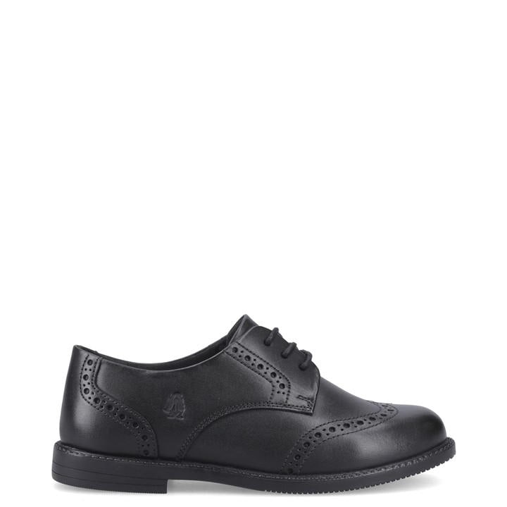 Hush Puppies Girls Black Ava Brogue Snr in Size 3, Sports Direct