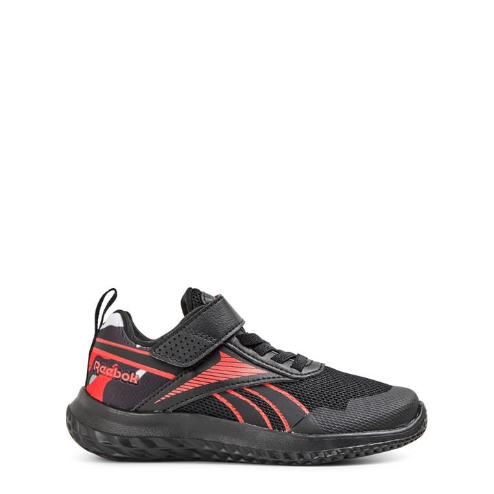 Reebok  Kids Black Kids' Rush Runner 5 Elastic Lace & Top Strap Trainers in Size C13, Sports Direct
