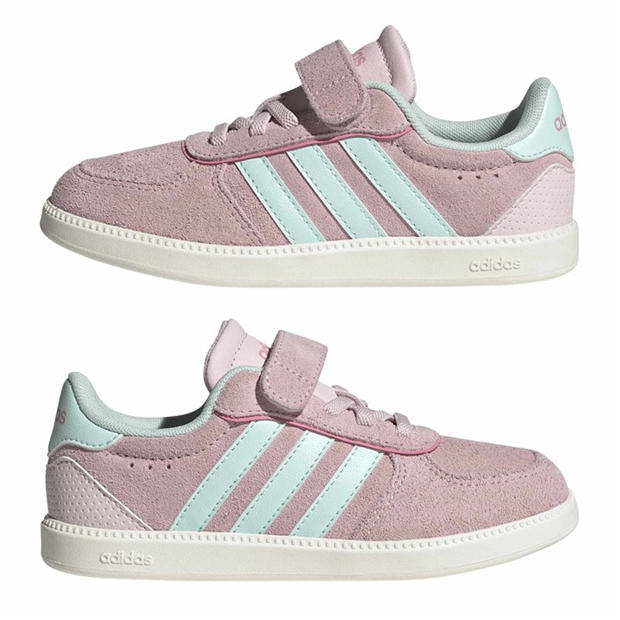 Clear Pink/Halo - adidas - Kids' Breaknet Sleek Court Trainers