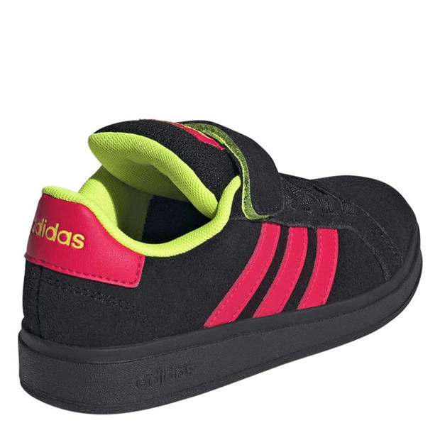 Core Black/Luci - adidas - Kids' Grand Court Trainers