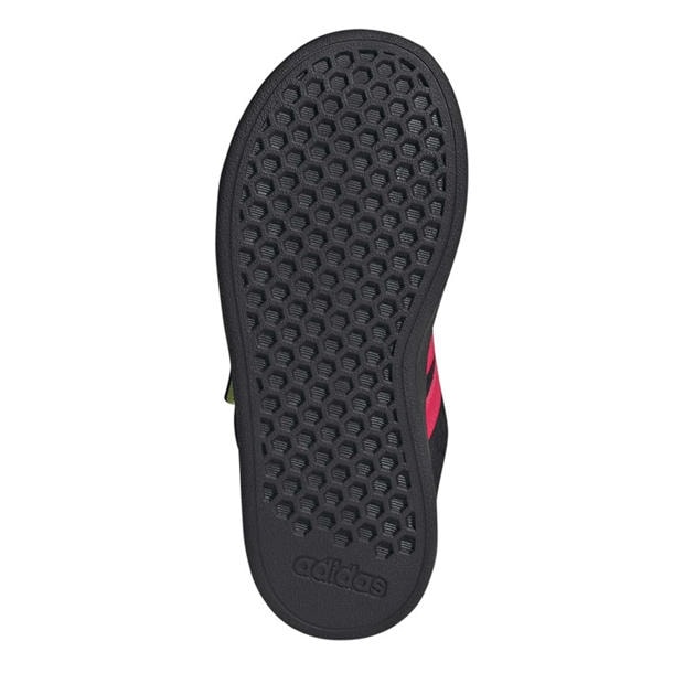 Core Black/Luci - adidas - Kids' Grand Court Trainers