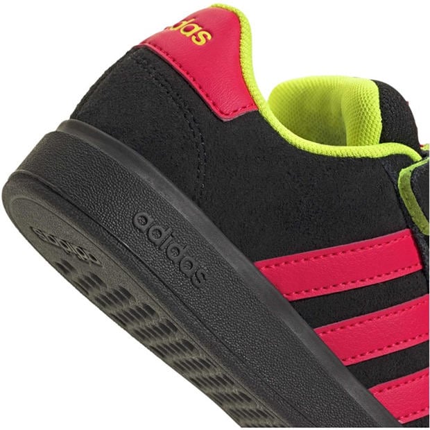 Core Black/Luci - adidas - Kids' Grand Court Trainers