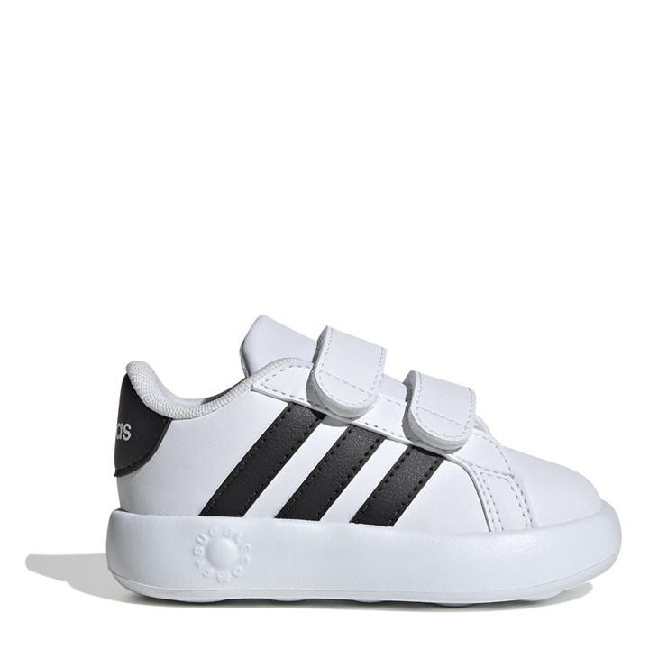 Adidas Boys White Grand Court Shoes  in Size C4, Sports Direct