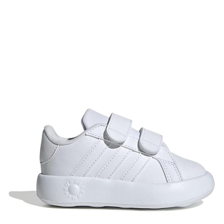 Adidas Boys White Grand Court Shoes  in Size C4, Sports Direct