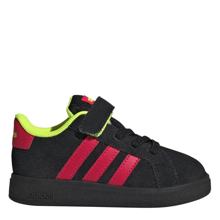 Adidas  Kids Black Kids' Grand Court Trainers in Size C8.5, Sports Direct