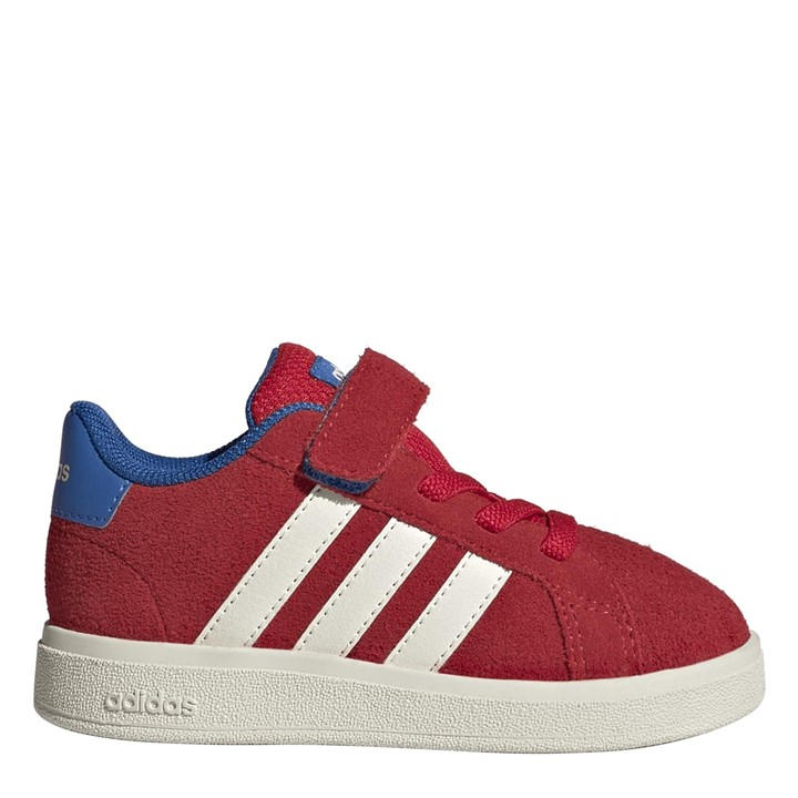 Adidas  Kids Red Grand Court 0 in Size C8.5, Sports Direct