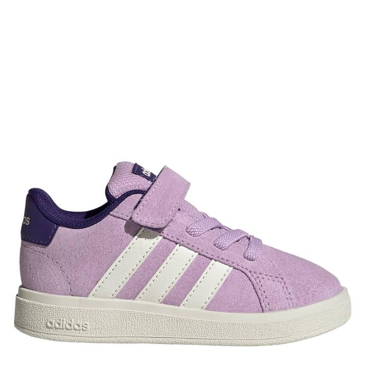 Adidas  Kids Purple Kids' Grand Court Trainers in Size C8.5, Sports Direct