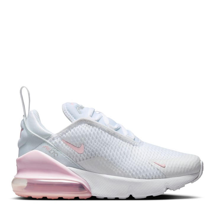 Nike Girls White Air Max 270 Little Kids' Shoe in Size C10, Sports Direct