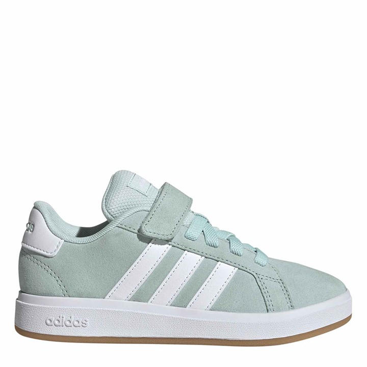 Adidas  Kids Green Kids' Grand Court Low-Top Trainers in Size 2.5, Sports Direct
