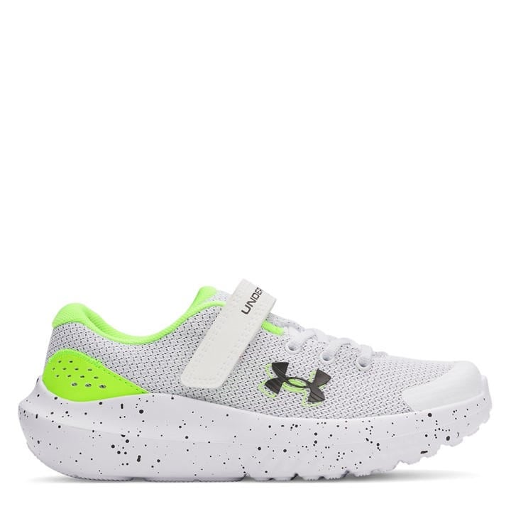 Under Armour Boys White Surge 4 Ac Running Shoes   in Size C11, Sports Direct
