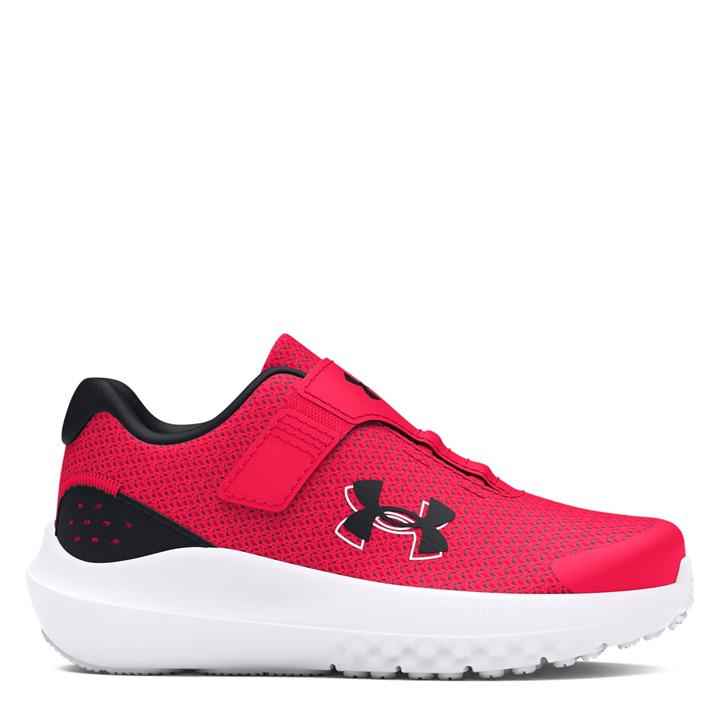 Under Armour Boys Red Surge 4 Ac Running Shoes   in Size C7.5, Sports Direct