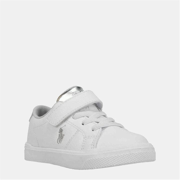Polo Ralph Lauren Boys White Kids Sutton Low-Top Trainers in Size C13, Sports Direct