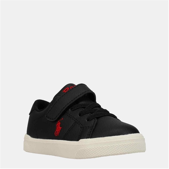 Polo Ralph Lauren Boys Black Kids Sutton Low-Top Trainers in Size C13, Sports Direct