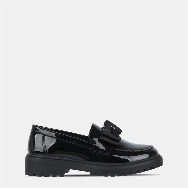 Miso Girls Kids Bow Loafers - Black Patent - C11 (29) - Image 2